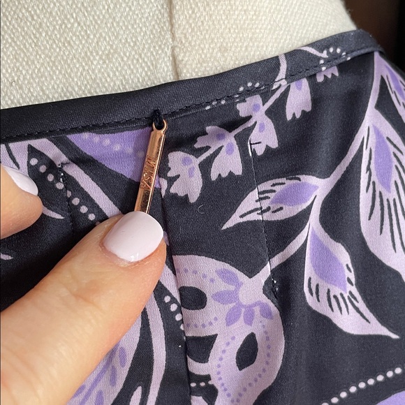 Misa Los Angeles Long Sleeve Dress - Purple Floral Small Sylvia EUC Wrap - Picture 12 of 16